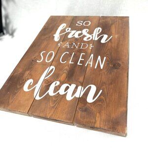 Handmade Wooden Bathroom Wall Hanging